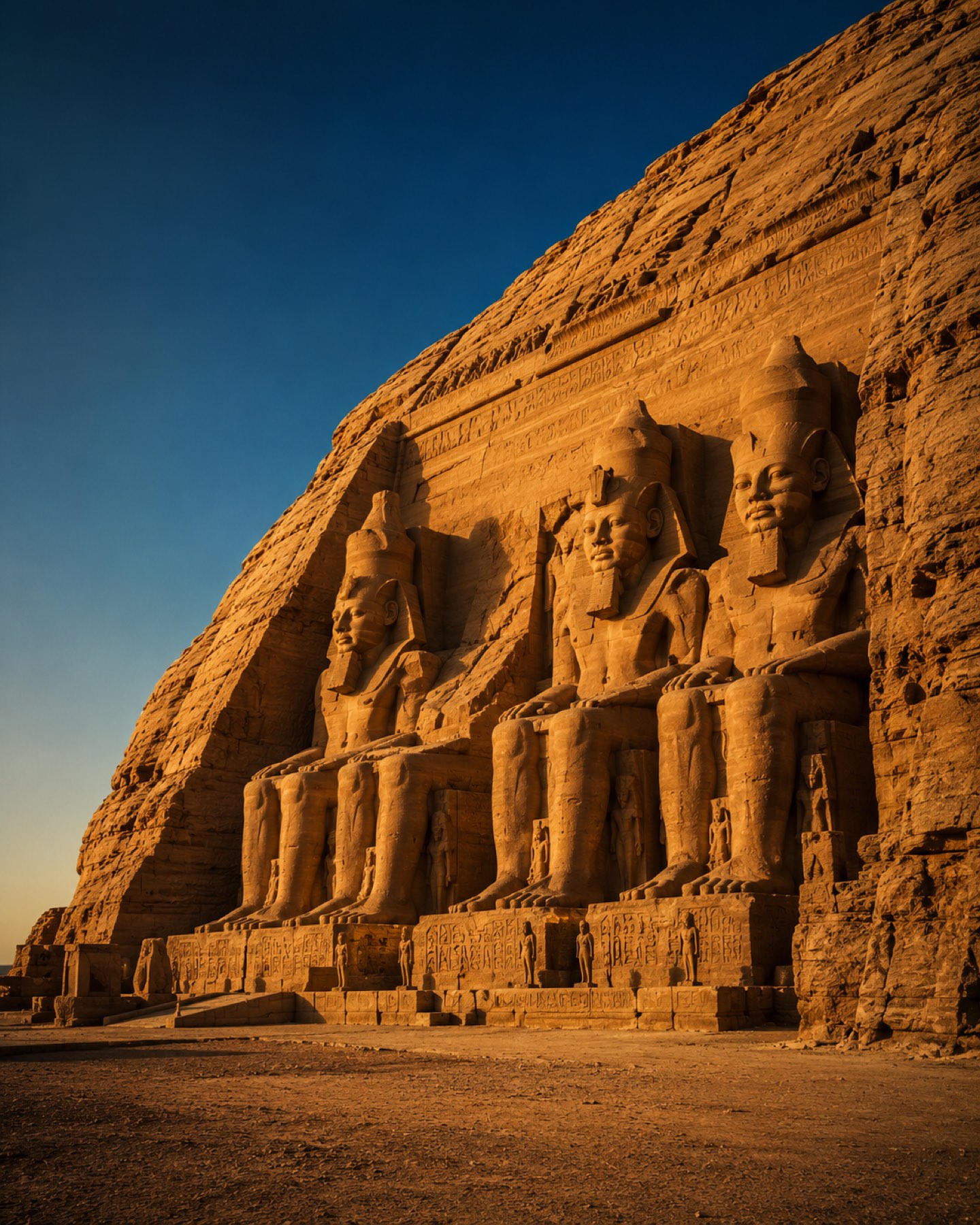 The four colossi of Ramses II at Abu Simbel